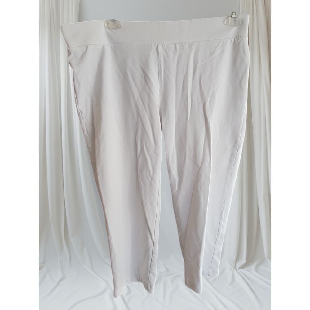 PureJill Pants Size L Slim leg Cropped Missy Stretch Waist Pima‎ Cotton Blend